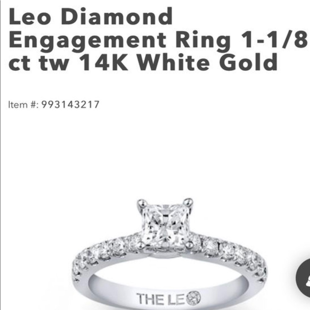 Leo Diamond engagement ring 1 1/8 carrot